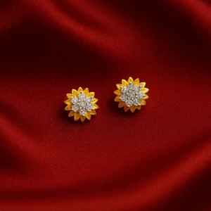 Radiant Gold Stone Earrings