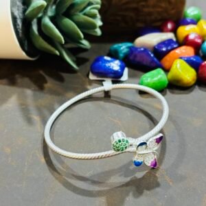 Modern Butterfly Silver Kada for Women