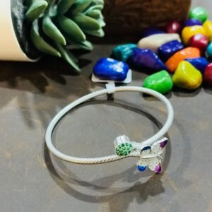 Modern Butterfly Silver Kada for Women