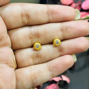 Classic Gold Stone Earrings Type 3