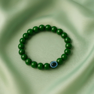 Serene Smooth Dark Green Gem Bracelet