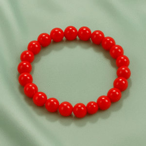 Polished Red Gemstone Bracelet
