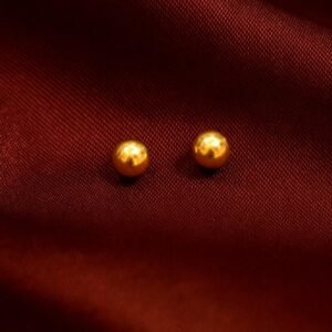 Ball Studs Gold Earrings