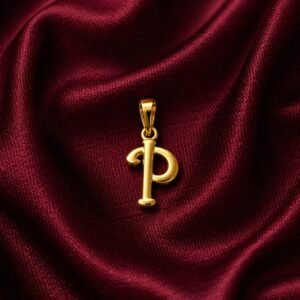 Royal Charm Letter 'P' Gold Pendant